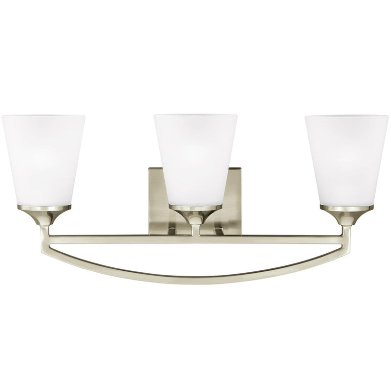 Generation Lighting 4424503-962 Three Light Wall / Bath, Brushed Nickel
