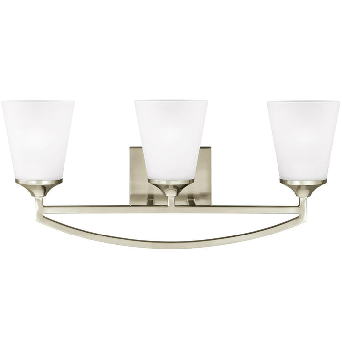 Generation Lighting 4424503-962 Three Light Wall / Bath, Brushed Nickel