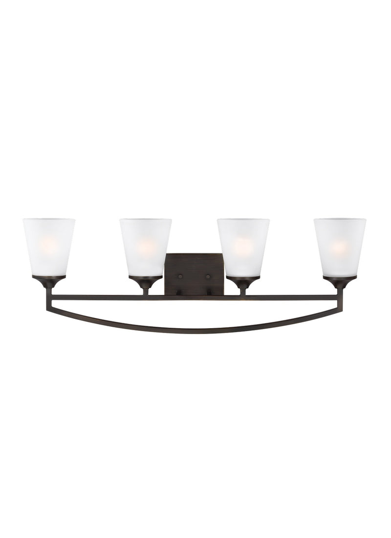 Generation Lighting 4424504-710 Four Light Wall / Bath, Bronze