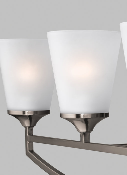 Generation Lighting 4424504-962 Four Light Wall / Bath, Brushed Nickel