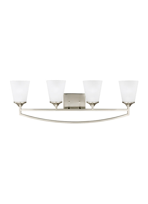Generation Lighting 4424504-962 Four Light Wall / Bath, Brushed Nickel