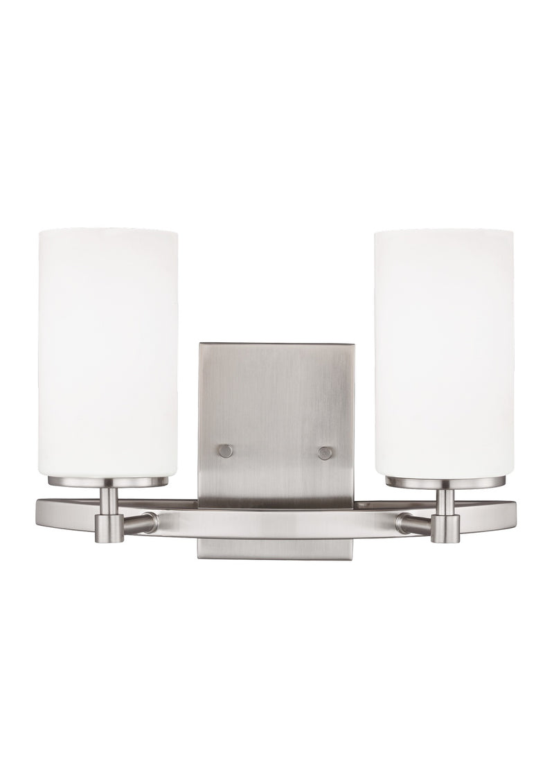 Generation Lighting 4424602-962 Two Light Wall / Bath, Brushed Nickel