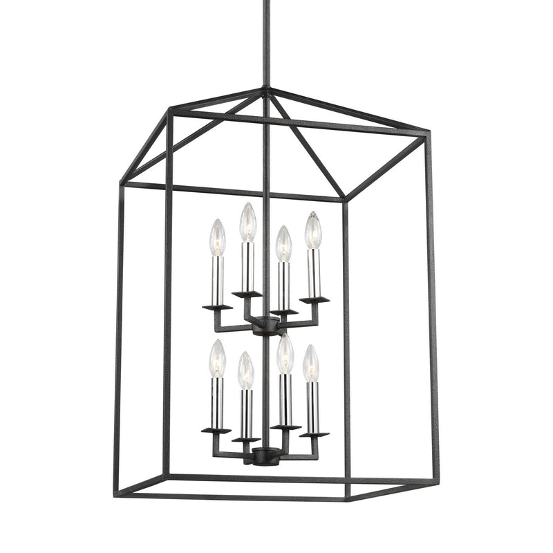 Generation Lighting 5115008-112 Eight Light Hall / Foyer, Midnight Black