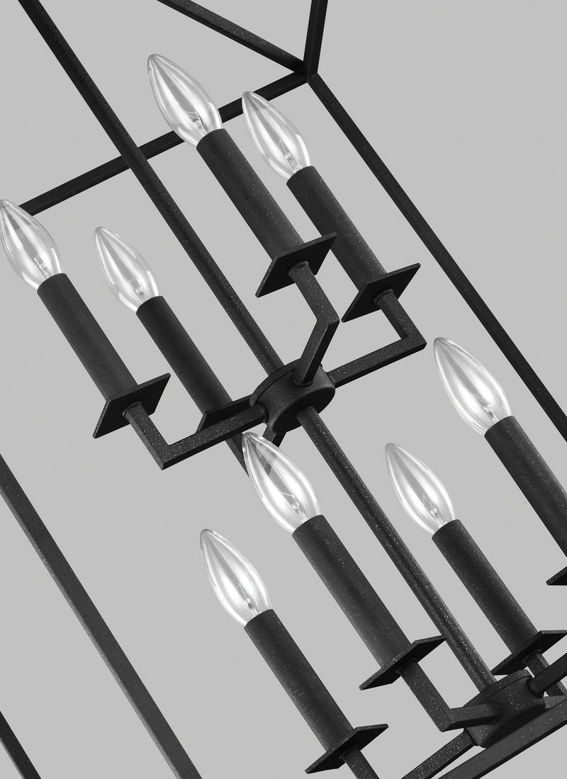 Generation Lighting 5115008-112 Eight Light Hall / Foyer, Midnight Black
