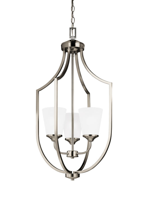 Generation Lighting 5224503-962 Three Light Hall / Foyer Pendant, Brushed Nickel