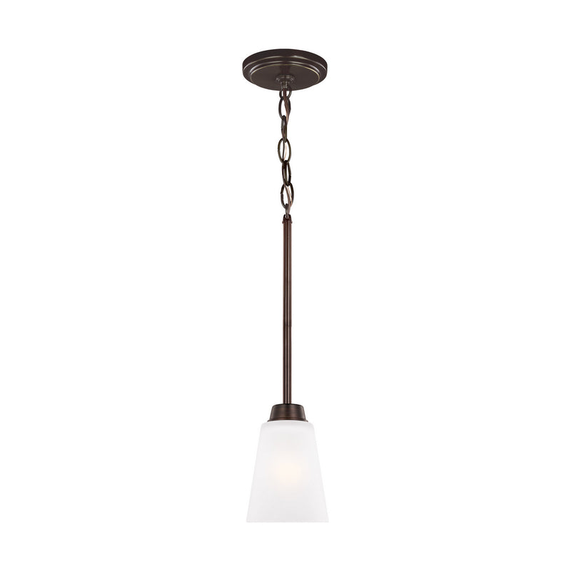 Generation Lighting 6115201-710 One Light Mini-Pendant, Bronze
