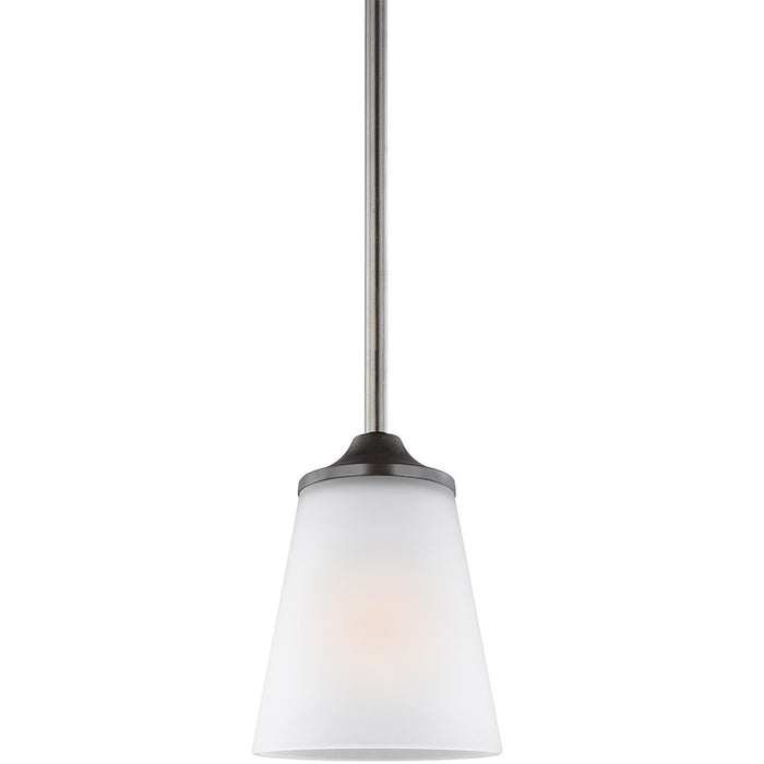 Generation Lighting 6124501-710 One Light Mini-Pendant, Bronze