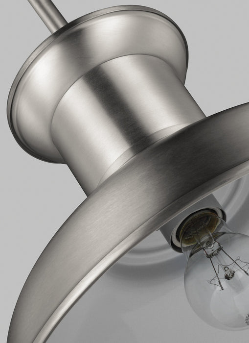 Generation Lighting 6247701-04 One Light Outdoor Pendant, Satin Aluminum