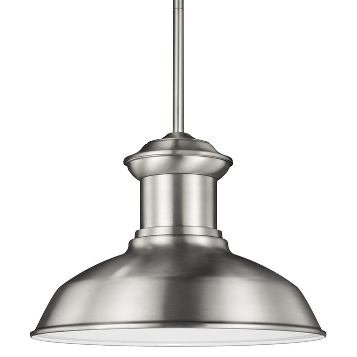 Generation Lighting 6247701-04 One Light Outdoor Pendant, Satin Aluminum