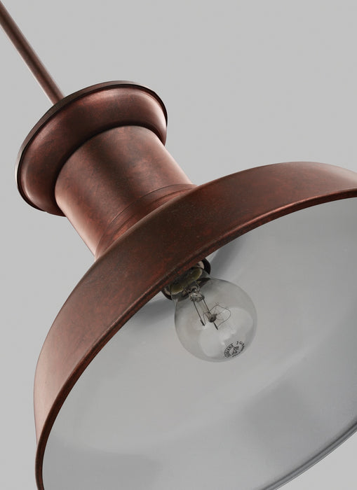 Generation Lighting 6247701-44 One Light Outdoor Pendant, Weathered Copper