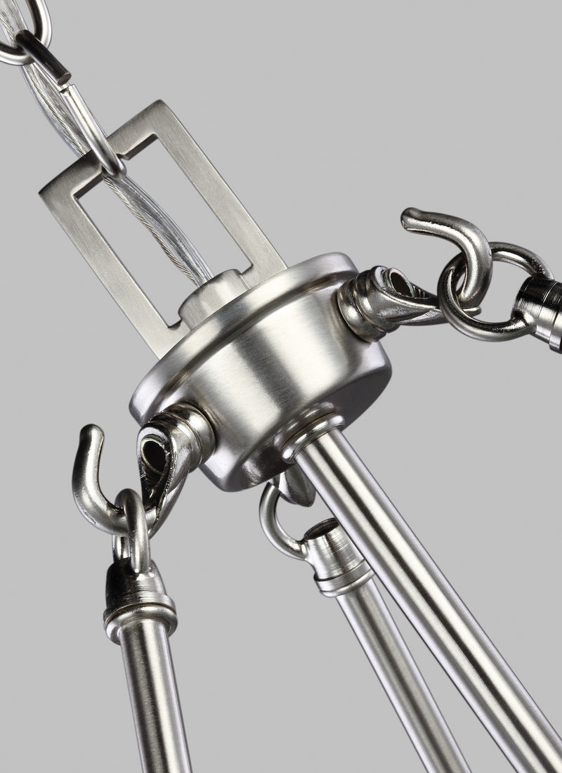 Generation Lighting 6615203-962 Three Light Pendant, Brushed Nickel