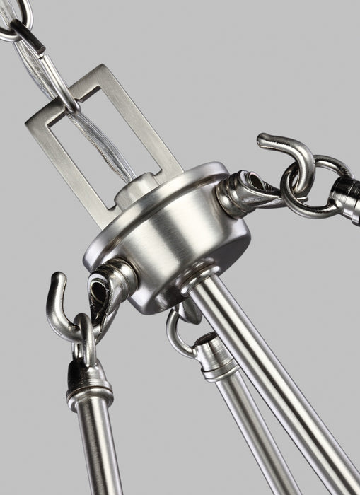 Generation Lighting 6615203-962 Three Light Pendant, Brushed Nickel