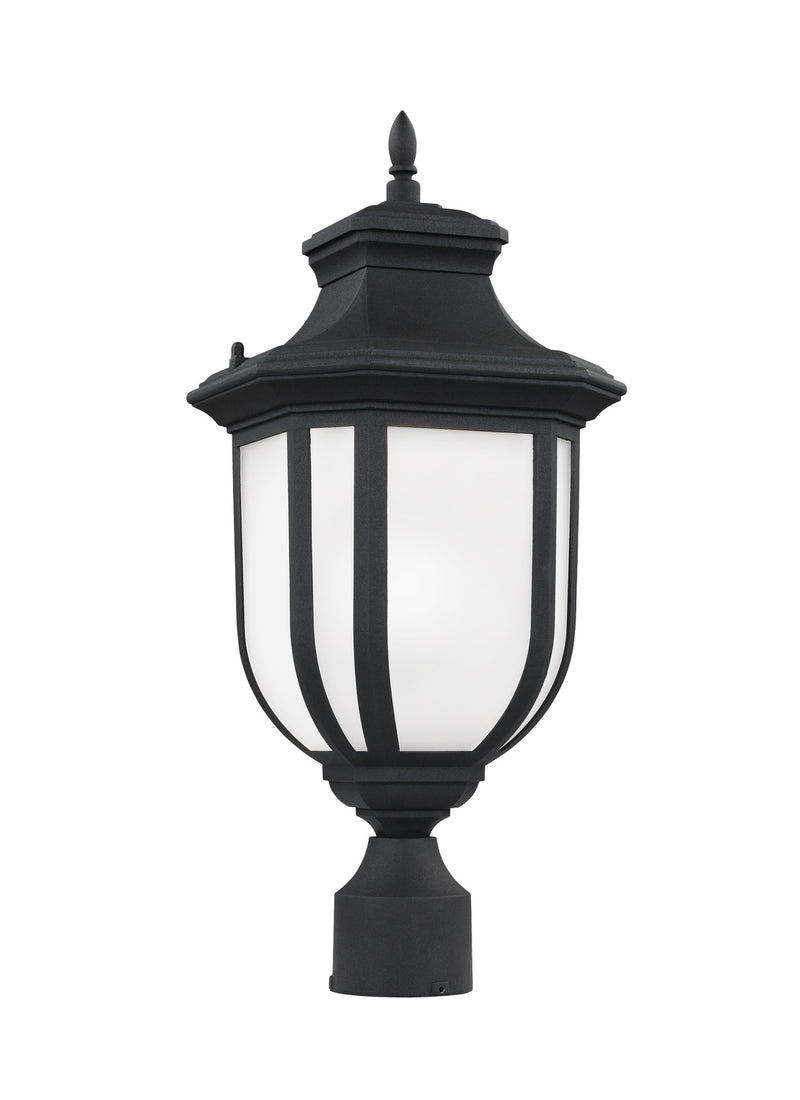 Generation Lighting 8236301-12 One Light Outdoor Post Lantern, Black