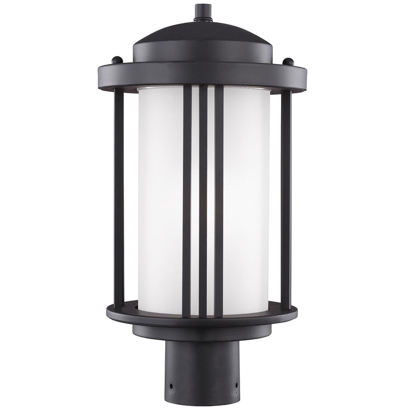 Generation Lighting 8247901-12 One Light Outdoor Post Lantern, Black