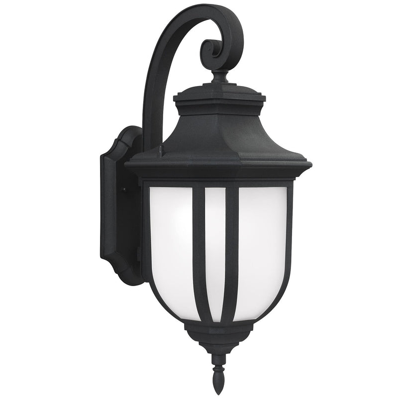 Generation Lighting 8736301-12 One Light Outdoor Wall Lantern, Black
