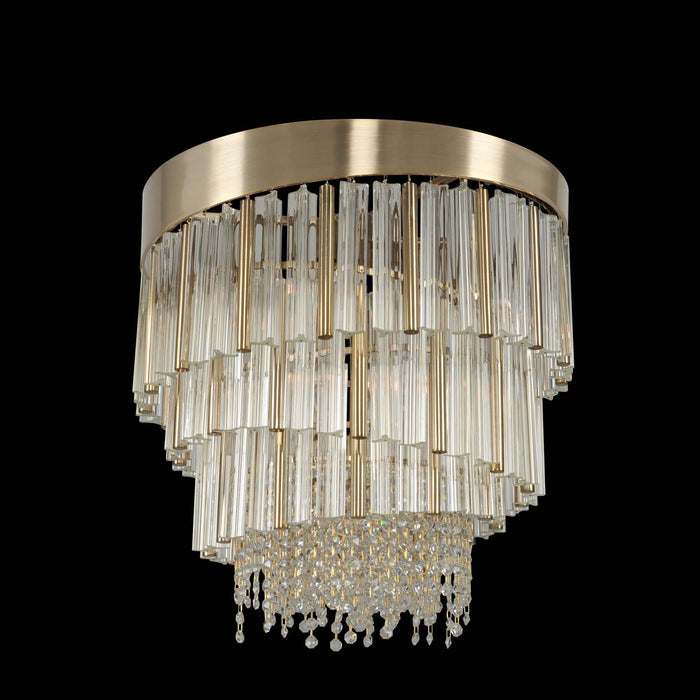 Allegri 029850-038-FR001 Six Light Convertible Pendant - Semi Flush Mount, Brushed Champagne Gold