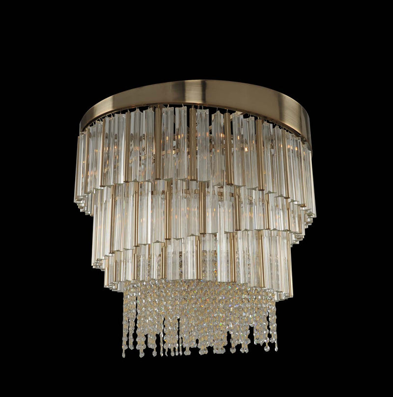 Allegri 029851-038-FR001 Nine Light Pendant, Brushed Champagne Gold