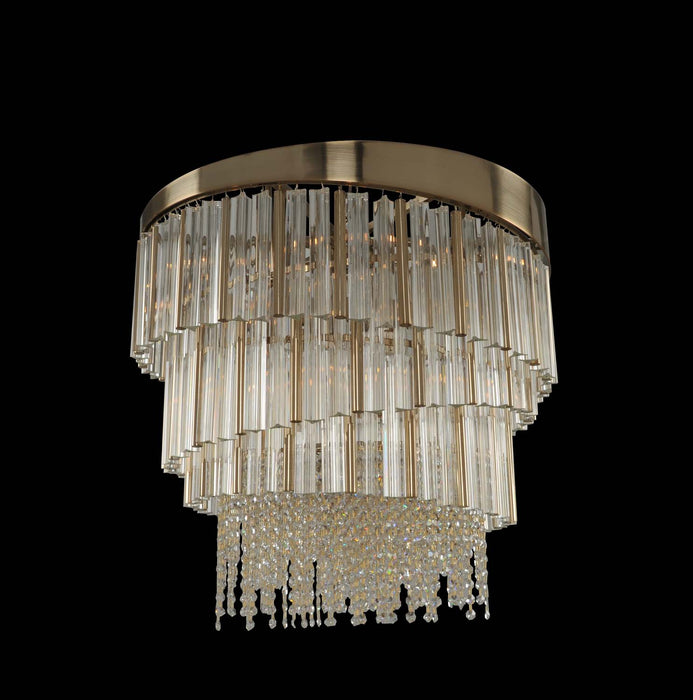 Allegri 029851-038-FR001 Nine Light Pendant, Brushed Champagne Gold