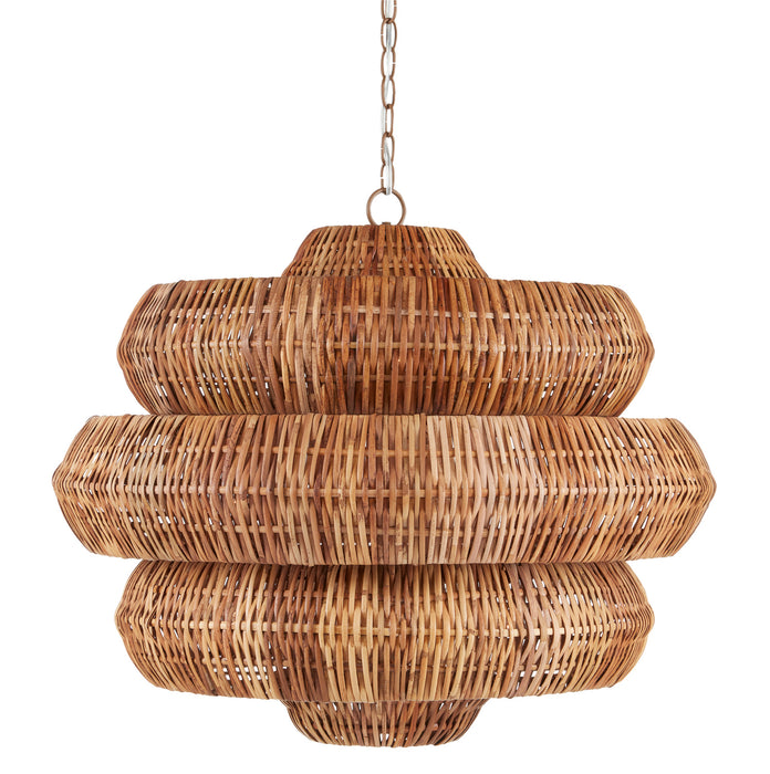 Currey and Company 9859 Nine Light Chandelier, Natural/Khaki