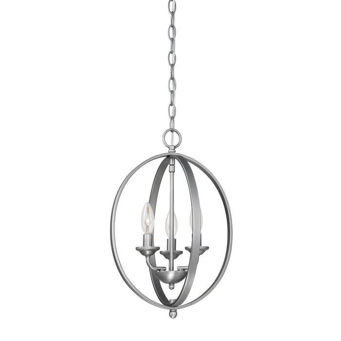 Millennium 3033-BPW Three Light Pendant, Brushed Pewter