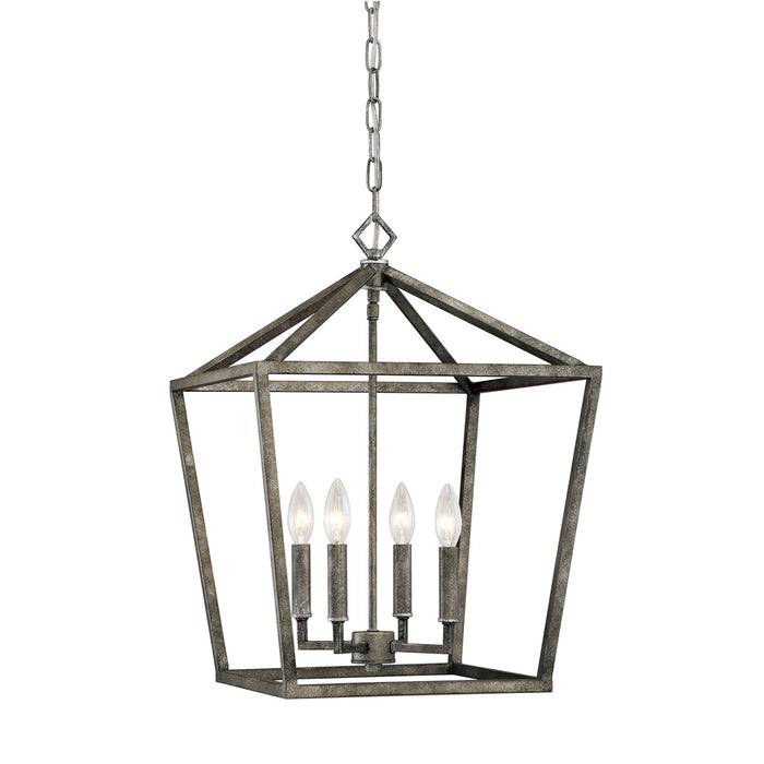 Millennium 3244-AS Four Light Pendant, Antique Silver