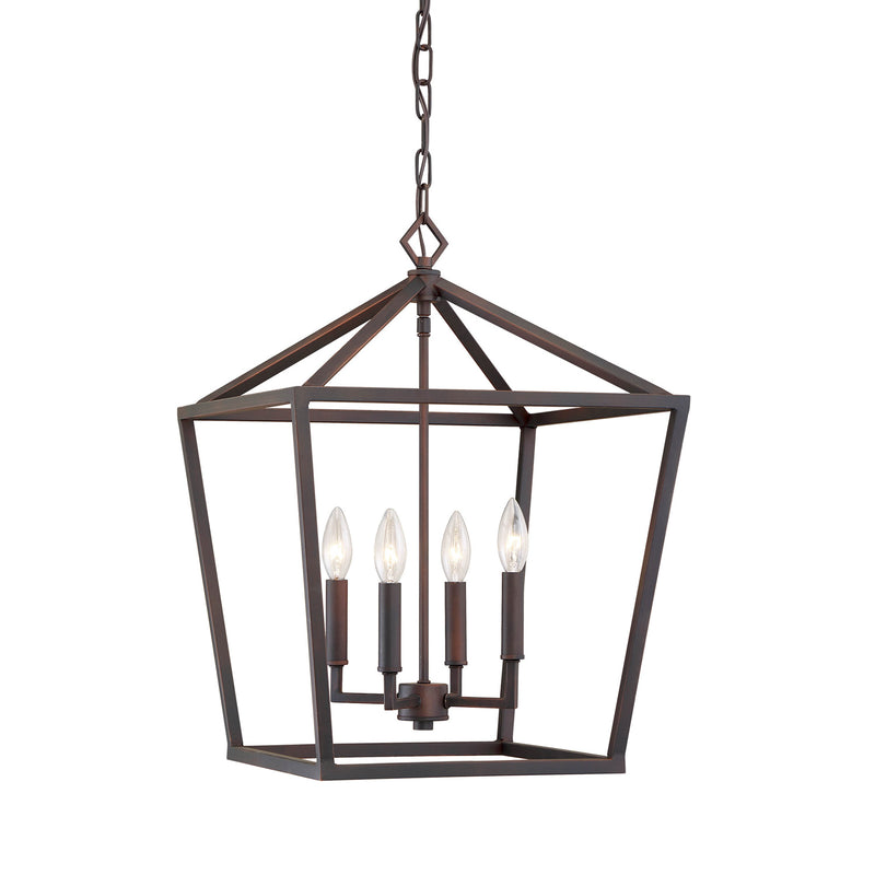 Millennium 3244-RBZ Four Light Pendant, Rubbed Bronze