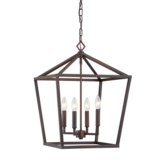 Millennium 3244-RBZ Four Light Pendant, Rubbed Bronze