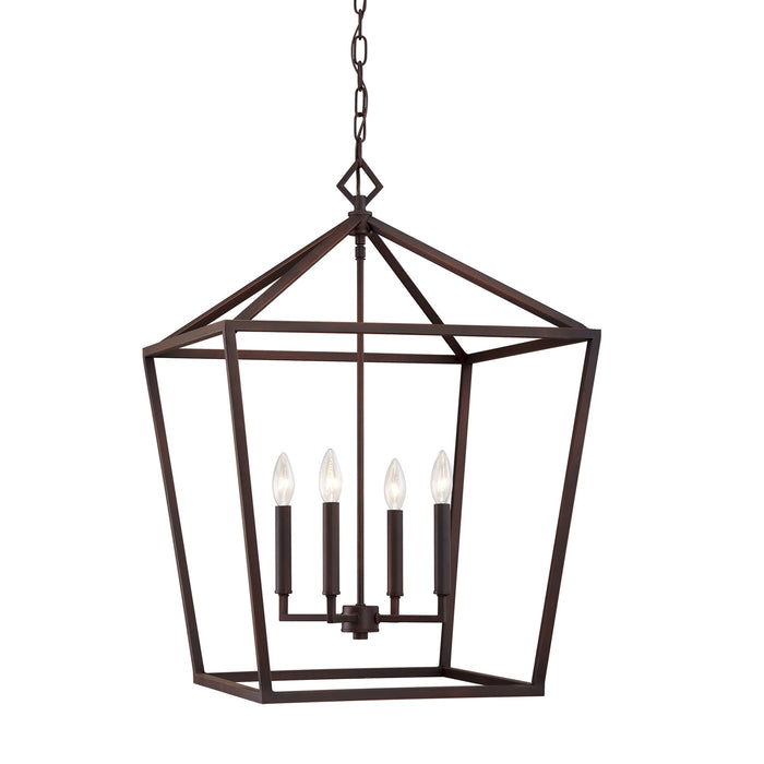 Millennium 3254-RBZ Four Light Pendant, Rubbed Bronze