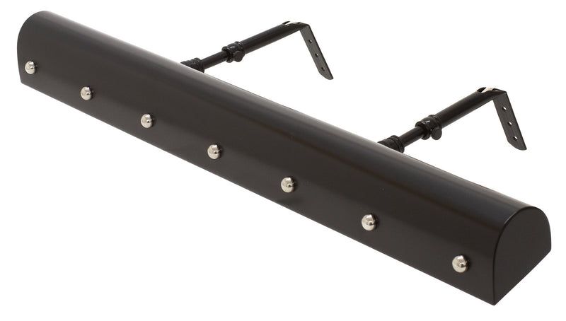 House of Troy TB24-BLK/PN Three Light Picture Light, Black with Polished Nickel Accents