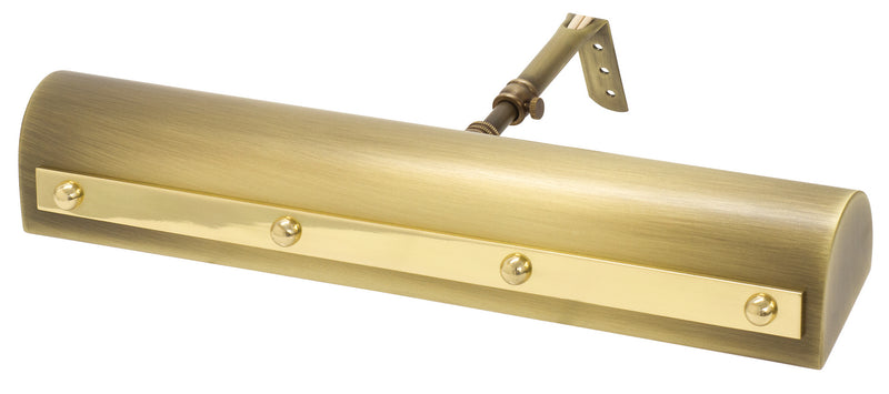 House of Troy TR14-AB/PB Two Light Picture Light, Antique Brass with Polished Brass Accents