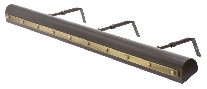 House of Troy TR36-MB/AB Five Light Picture Light, Mahogany Bronze with Antique Brass Accents
