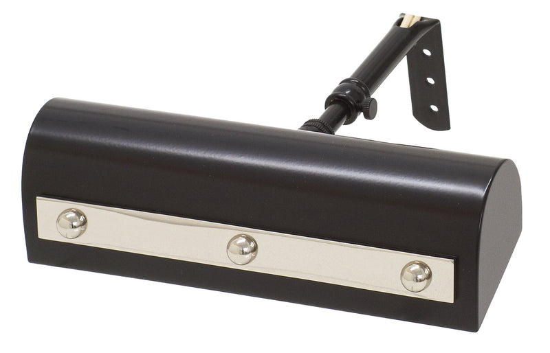 House of Troy TR8-BLK/PN One Light Picture Light, Black with Polished Nickel Accents