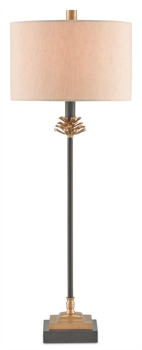 Currey and Company 6334 One Light Table Lamp, Antique Brass/Black