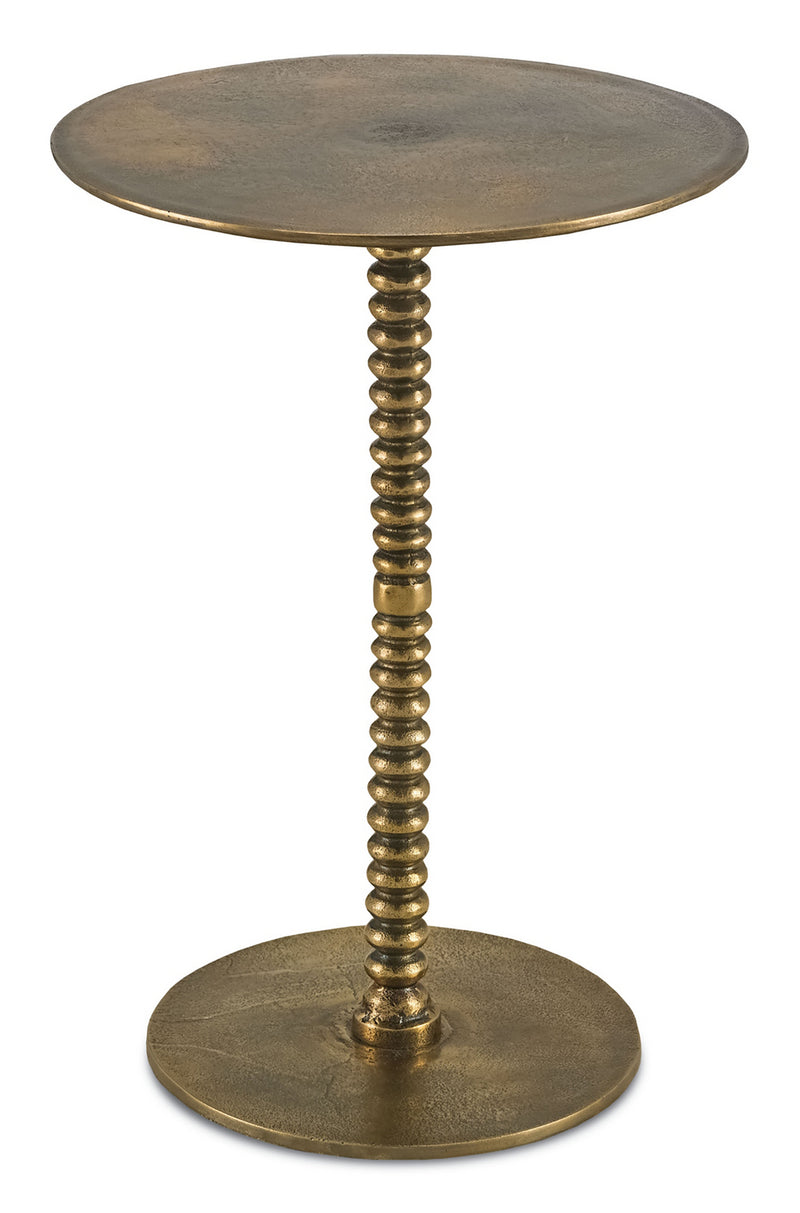 Currey and Company 4188 Accent Table, Brass