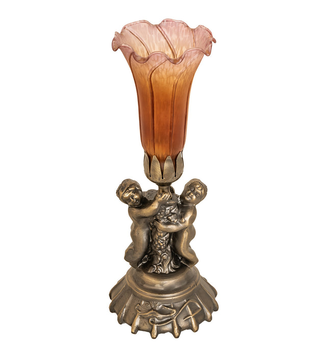 Meyda Tiffany 11083 One Light Mini Lamp, Antique Brass