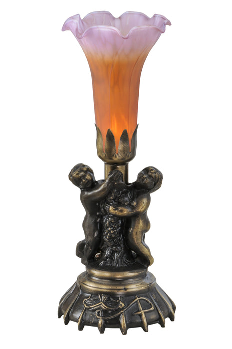 Meyda Tiffany 11083 One Light Mini Lamp, Antique Brass
