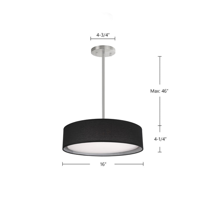 Kuzco Lighting PD7916-BK LED Pendant, Black