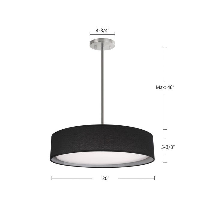 Kuzco Lighting PD7920-BK LED Pendant, Black