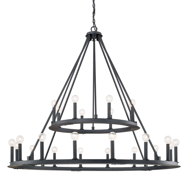Capital Lighting 4910BI 24 Light Chandelier, Black Iron