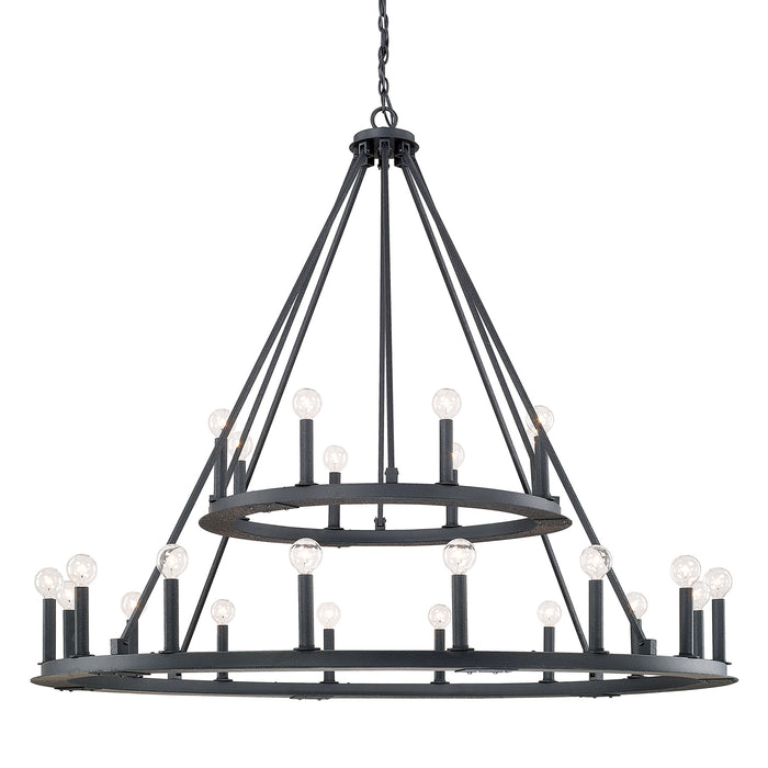 Capital Lighting 4910BI 24 Light Chandelier, Black Iron