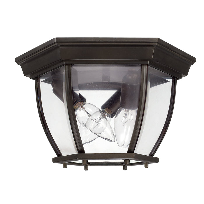 Capital Lighting 9802OB Three Light Outdoor Flush Mount, Old Bronze