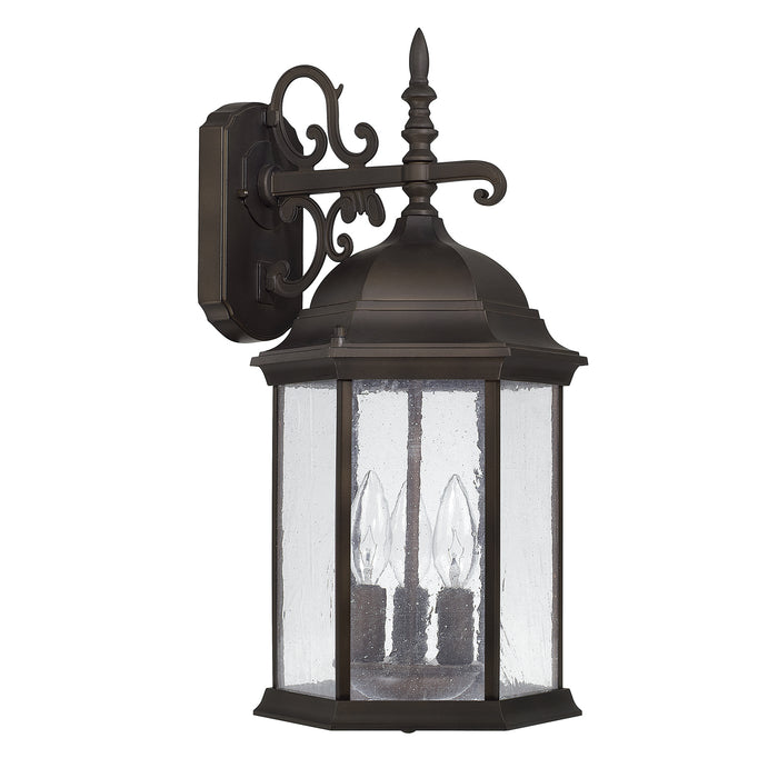 Capital Lighting 9834OB Three Light Outdoor Wall Lantern, Old Bronze