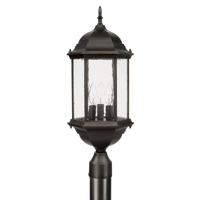 Capital Lighting 9837OB Three Light Outdoor Post Lantern, Old Bronze