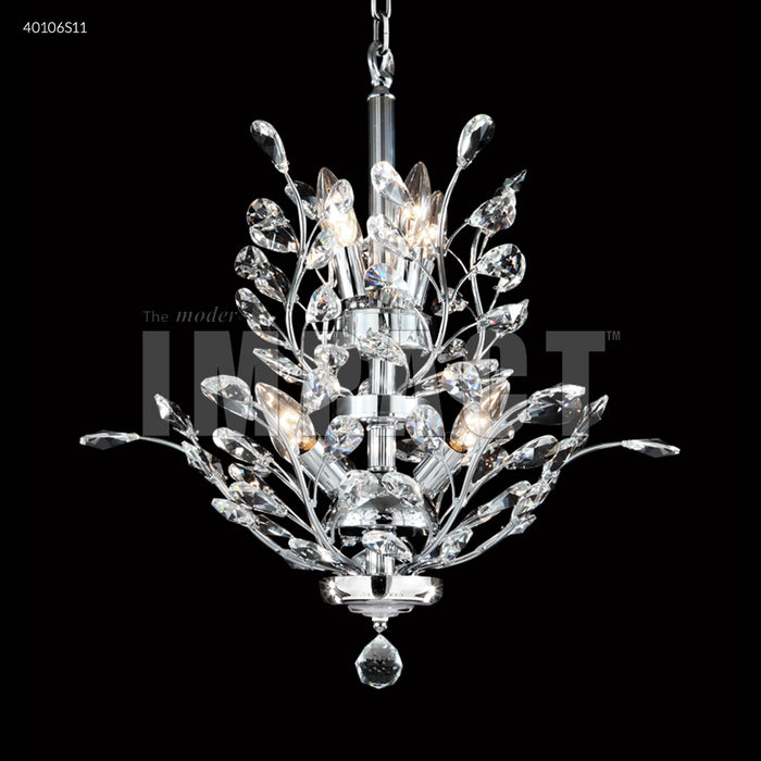 James R. Moder 40106S11 Seven Light Chandelier, Silver
