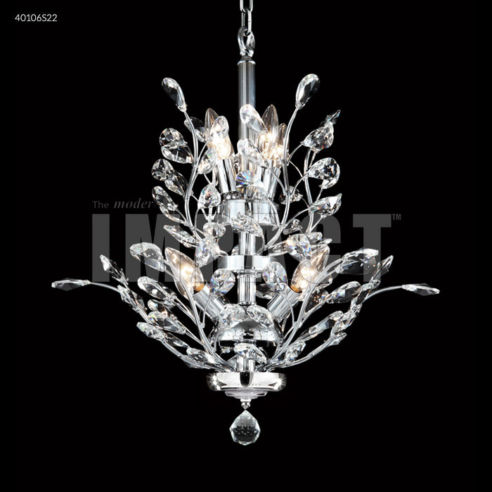 James R. Moder 40106S22 Seven Light Chandelier, Silver