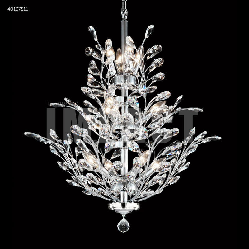 James R. Moder 40107S11 11 Light Chandelier, Silver