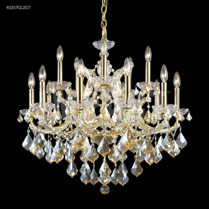 James R. Moder 40257GL2GT 15 Light Chandelier, Gold Lustre