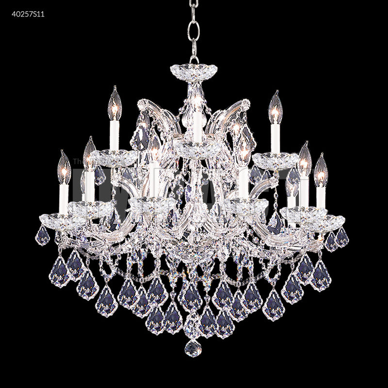 James R. Moder 40257S11 15 Light Chandelier, Silver