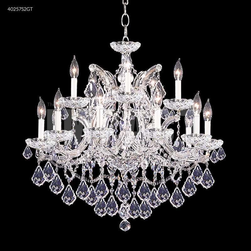 James R. Moder 40257S2GT 15 Light Chandelier, Silver