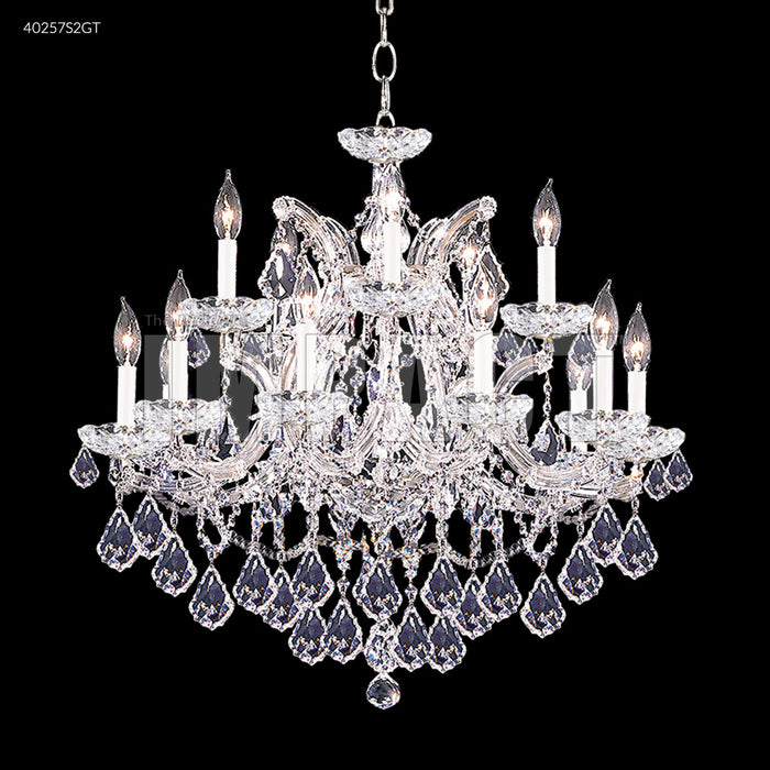 James R. Moder 40257S2GT 15 Light Chandelier, Silver